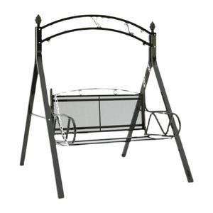 철제 그네 야외 태양열 야외파라솔의자 스윙 공원 감성 회전 가든 탄화목그네의자 밝은