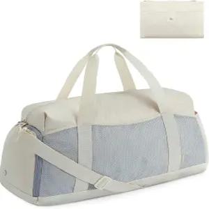 여성용 접이식 더플백 - 신발 수납 공간이 있는 35L 캐리 온 위켄더 오버나이트 스포츠 더플 여행 요가용