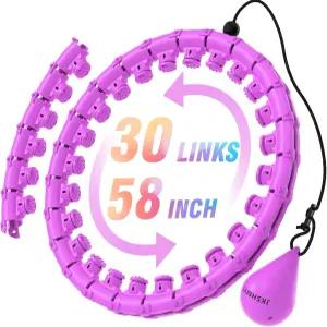 성인 체중 감량을 위한 JKSHMYT 가중 훌라 서클 후프 인피니티 핏 플러스 사이즈 30개의 탈부착 가능한