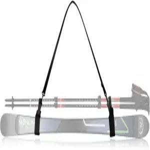 QOGIR 스키 스트랩 및 폴 캐리어 간편한 운송 장비 스노보드 운반 시스템을 위한 조절 가능한 쿠션형 어깨