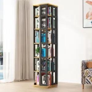 6단 360도 회전 수납장 북 선반 스탠드 트레이 책장 타워 책