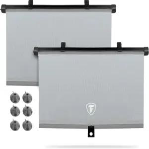 파이어스톤 2팩 리트랙터블 자동차 창문 선쉐이드 - 99 자외선 차단 자동 리트랙터 버튼으로 가볍고