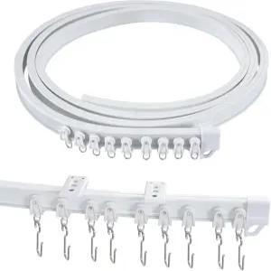 H.VERSAILTEX 천장 커튼 트랙 레일용 유연한 구부릴 수 있는 마운트 9.8피트(3M) 룸 디바이더 시스템 RV