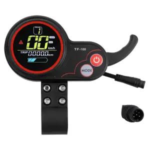 전기 스쿠터 스로틀 6핀 2 in 1 TF - 방수 LCD 디스플레이 속도계 플러그가 장착된 100 Ebike 엄지