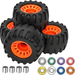 오프로드 스케이트보드 롱보드 휠 전문 크루저 세트 4 스트리트 휠에는 베어링과 슬리브가 포함되어 있으며