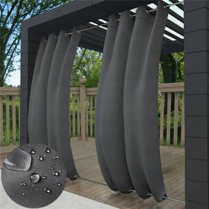 야외용 커튼 방수 1pc 찍찍이타입 쉬운설치 암막 W230xH270cm 원두막 beige 가제보