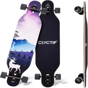 CLYCTIP 41인치 롱보드 스케이트보드 9겹 메이플 ABEC-11 베어링 크루징 카빙 다운힐 및 프리스타일을 위한