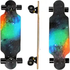 31인치 롱보드 7레이어 스케이트보드 프로 완전 크루저 순항 조각 자유형 및 T-툴 포함 다운힐용