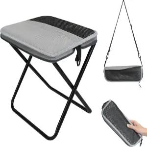 슈룬주 캠핑 스툴 휴대용 접이식 숄더백 의자 낚시 야외 하이킹용 300파운드 하중