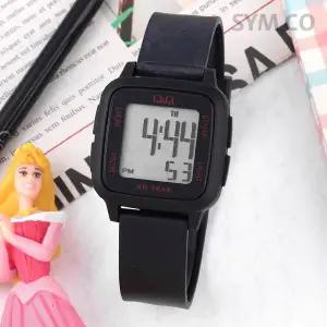 [큐앤큐] G02A-003VY 사각 스퀘어 디지털 블랙레드 어린이 방수 아동 우레탄시계 d