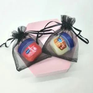 [룽스]선물포장 오간자주머니 포장지 블랙 7x9cm