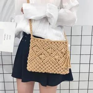 [룽스]파우치 여성 니트 네트백 마띠에르