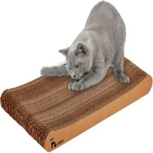 니안스 고양이 긁힘 판지 - 일본산 프리미엄 양면 골판지 보드 로우 메시 미니멀 디자인 실내 고양이용