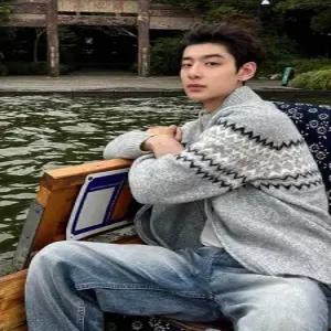 남사친 회색 니트 가을 캐주얼 빈티지 집업 스웨터 차이나 가디건 페어아일 DUCHI3