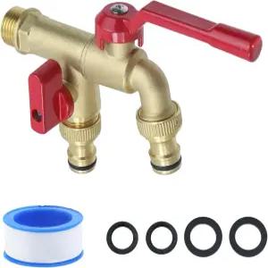 정원 수도꼭지 실외용 1/2인치 벽걸이형 황동 동파 방지 외부 교체용 (야외 가정 발코니용) 호스 연결구