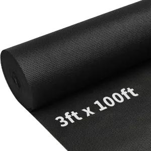 에논가든 3x100피트 잡초 차단 원단 및 조경 5.8온스 헤비 듀티 부직포 지면 커버 정원 마당 농장 과수원