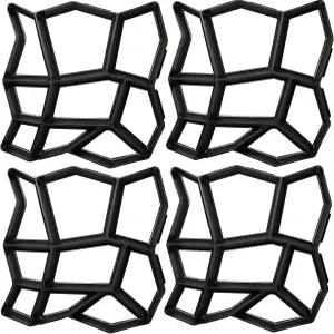 산책로 제작자 패스메이트 스톤 몰드 포장 콘크리트 스테핑 페이버 시멘트 파티오 잔디 및 정원용(4팩 13 x