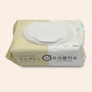 깨끗 물티슈 오곡 100매 산뜻 촉촉 캡형 10팩