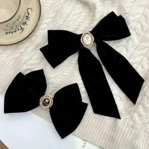 [셀러허브]엔틱팬던트 왕리본 똑딱핀 여신스타일 반머리핀 2P세트 (S29950332)