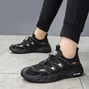 [룽스]야외활동 편안한 슈즈 남성가죽샌들 샌들