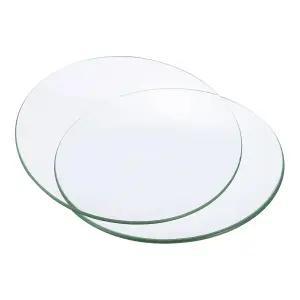 PATIKIL 150mm 직경 시계 유리 2팩 비커 커버 매끄러운 가장자리 챔퍼링된 실험실용 아크 투명