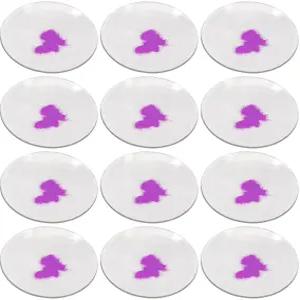 EISCO 12PK 시계 안경 3.5인치(9cm) - 비커 및 플라스크용 커버 뚜껑 증발 접시 접지 가장자리로 광택