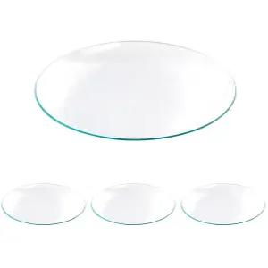 QWORK 시계 유리 비커 커버 4팩 6인치(150mm) 직경 및 플라스크용 뚜껑 증발 접시 광택 처리됨