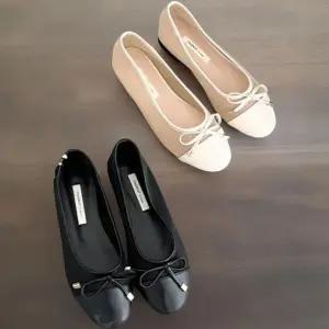 [신상오픈런]여성 사각코 플랫 리본 디테일 블랙 베이지 낮은굽 단화 (34325878)