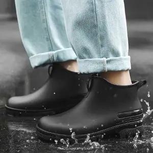 [룽스]캐주얼패션일장화 숏 레인 부츠 발목 장화