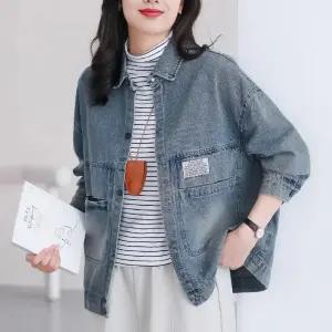 솔저스여친 데님 캐주얼 가을 코트 슬림핏 칼라 상의 OPH3