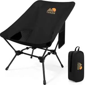 투이켄 초경량 캠핑 의자 백팩킹 컵 홀더 및 보관 가방이 있는 휴대용 하이킹 여행 피크닉 등산을 위한