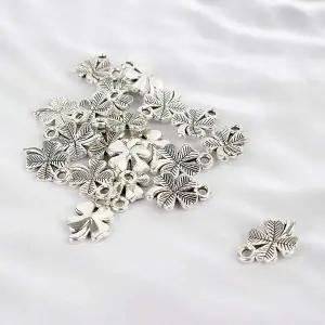 네잎클로버 실버 목걸이 키링 액세서리 펜던트 부자재