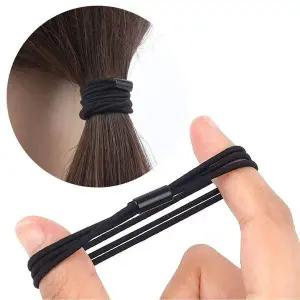 검정 3줄 머리끈 1P 검정머리끈 헤어밴드 고무줄