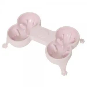 ( )사샤 강아지식기 급체방지 쌍식기 핑크