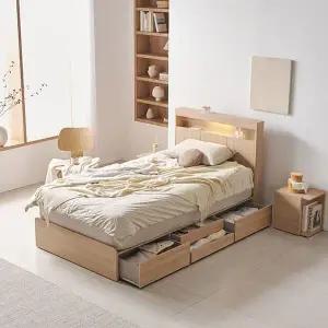 [NS홈쇼핑]에넥스 제이드 LED 수납 침대 SS[35755935]