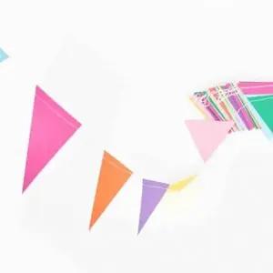 ( )미니 삼각 가랜드 6.5cm 어린이집가랜드 돌잔치가랜드