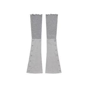 매장판매전용 MISEKI SEOUL [레이 PICK]Striped layered button leg warmer GREY
