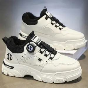 [룽스]버튼 포인트 털 안감 겨울 남성 운동화