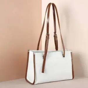 [룽스]직사각 긴 손잡이 배색 숄더백 M2248