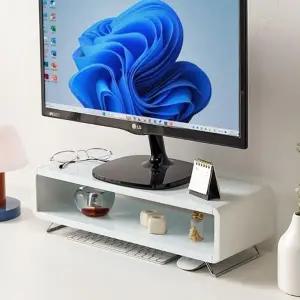 온더벨라 높이조절 스틸탄소강 화이트 모니터받침대 50cm