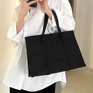 [룽스]사첼백 여성 베이직 스퀘어 지퍼 토트백