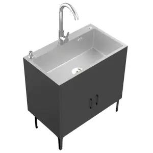 주방 싱크대 개수대 업소용 스테인리스 주택 가정용 이중홈통 소형 캐비닛