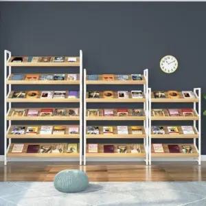 책전시대 진열 잡지 거치대 선반 책전시 홍보물 우드