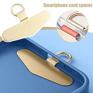 범용 초박형 스테인리스 스틸 휴대폰 핸드폰 랜야드 튼튼한 금속 개스킷 패치 카드 클립 스트랩 걸이 코드