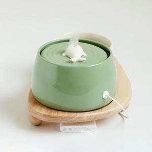 1.3 L 세라믹 고양이 물 분수 USB 충전 애완 동물 급수기 개 자동 순환 여과 흐름 워터 디스펜서