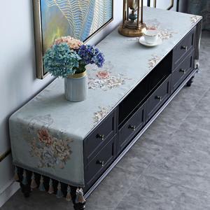 북유럽 TV장 커버 거실장 테이블보 먼 지 장식 덮개