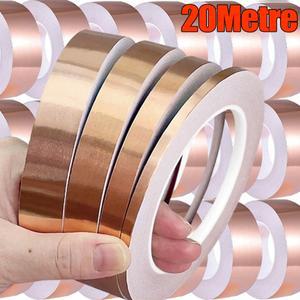 20M 구리 호일 테이프 단면 전도성 접착 기타 회로용 방전 방지 스트립 전기 수리
