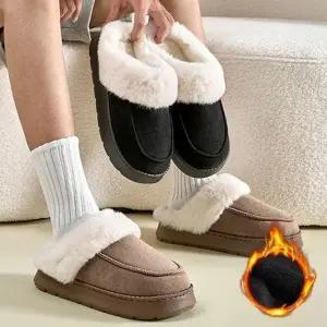 [룽스]슬리퍼 따뜻한 겨울 털신발 방한 실내화