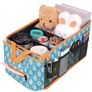 컵 홀더가 있는 HEYSKAY 카시트 정리함, 자동차 시트 백 정리함 및 조절 가능한 칸막이가 보관함, 사무실용 책 장난감