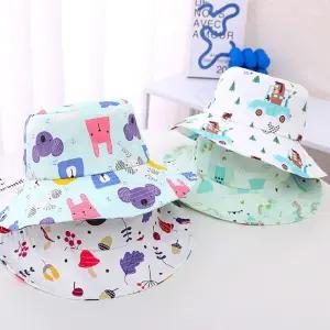 고퀄리티   자외선차단 유아 모자 어린이 준캡 아동 일러스트 여름 귀여운모자 벙거지 가을 봄